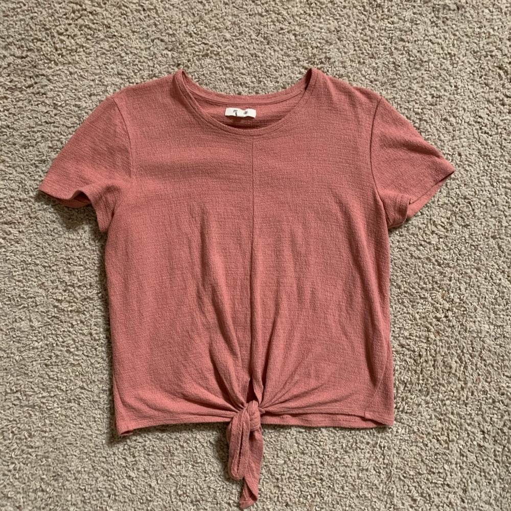 Madewell texture & thread tie front top